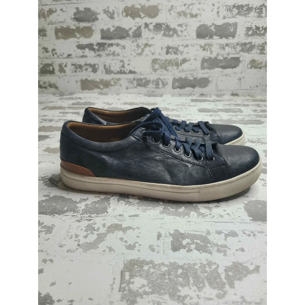 Johnston & Murphy Sheepskin Banks Lace To Toe Retro Style TruFoam Navy Men's 13